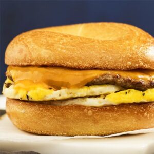 Pork Sausage & Cheddar Egg Sandwich