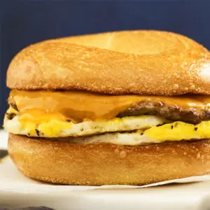 Pork Sausage & Cheddar Egg Sandwich