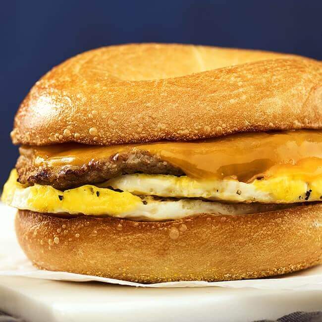 Turkey Sausage & Cheddar Egg Sandwich